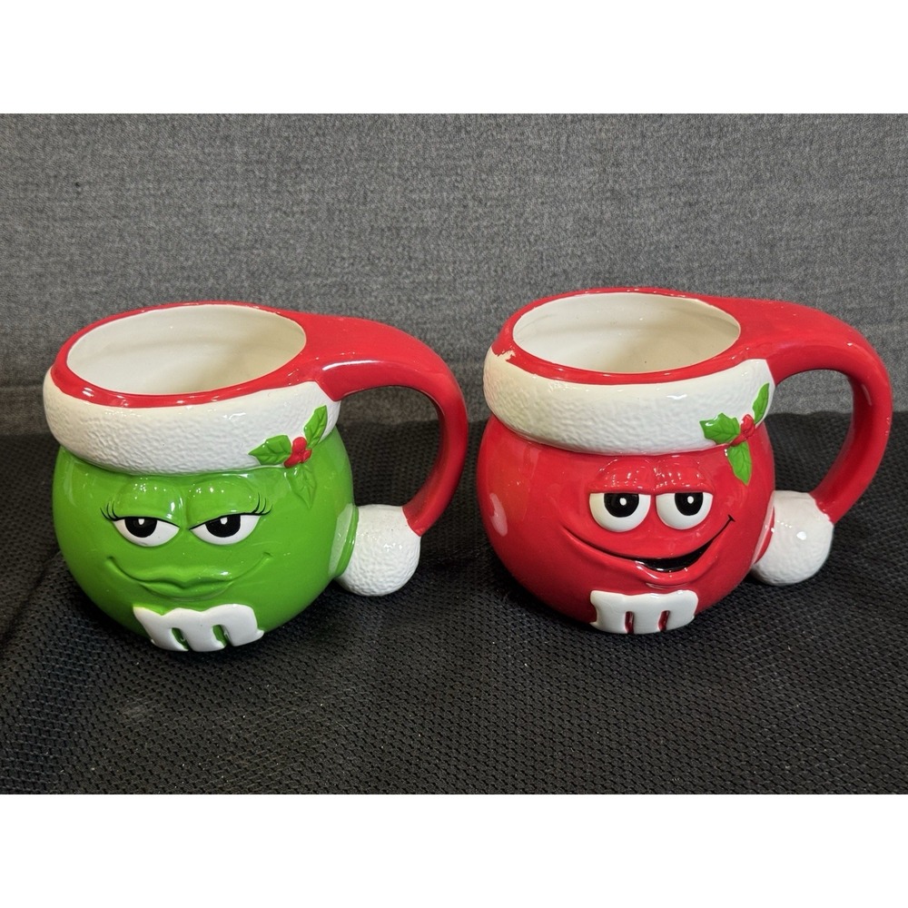 Green &‎ Red M&Ms Santa Hat Christmas 24oz Coffee Mugs Galerie